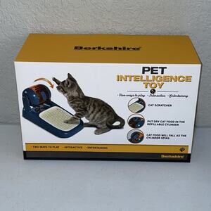 Pet Intelligence Toy Cat Scratcher Pat Dry Food Cylinder‎ Feeder Interactive NEW